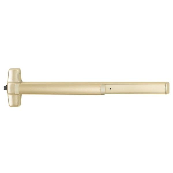 Grade 1 Rim Exit Device, 48-in Length, Exit Only, Hex Key Dogging, Satin Brass Finish, Non-Handed